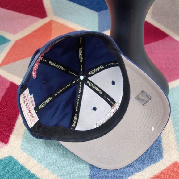 Mitchell & Ness New Orleans Pelicans Team Navy Blue Adjustable Strapback‎ Hat - Picture 4 of 4